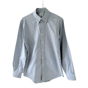 Brooks Brothers Regent Non Iron Dress Shirt Supima Cotton Light Blue Men Small